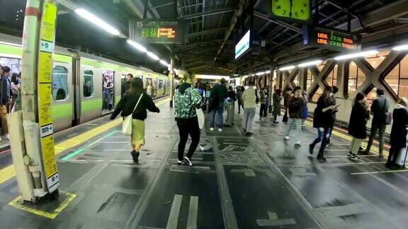 4KHyperLapse:香港人在香港地铁高峰期乘火车回家城市生活的例行概念