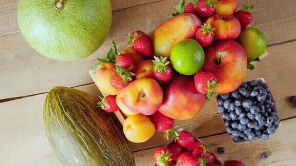 各种各样的水果奇异的水果刚做好的汁