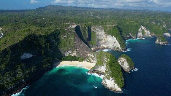 科林金海滩努沙Penida;霸王龙悬崖巴厘岛印度尼西亚