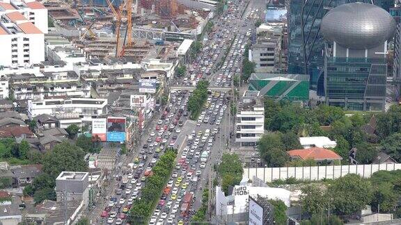 4k曼谷城市景观与交通