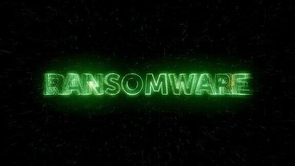 Ransomware单词动画