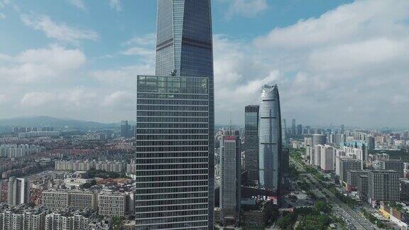 中国东莞市中心的高层建筑