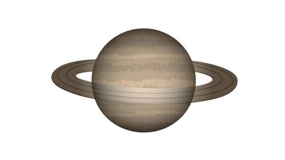土星太阳系行星的动画卡通