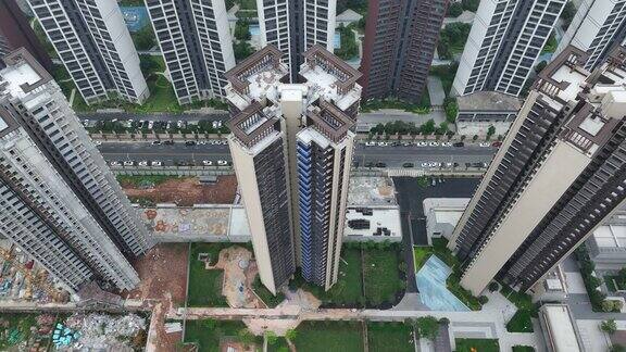 中国城市化的航拍画面