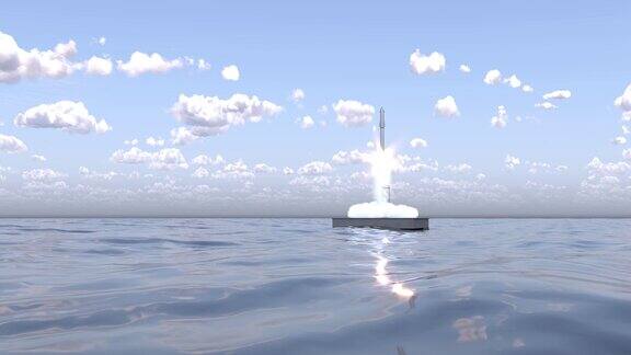 火箭从海上平台发射