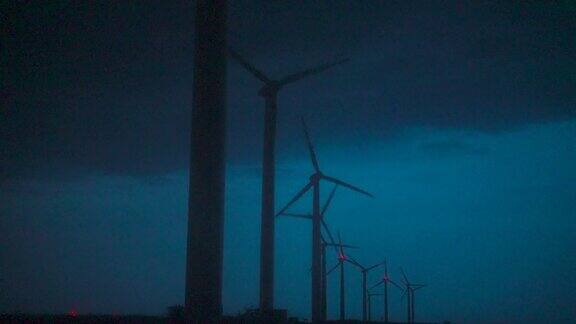 风电场上空有雷暴可再生能源概念本空间