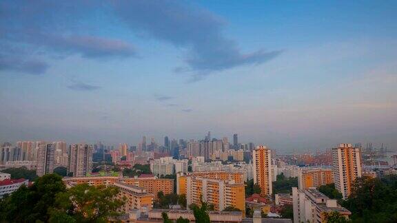 新加坡世纪城上史诗般的日落