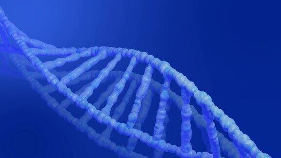 高分辨率3D视频DNA和RNA链在上面运动