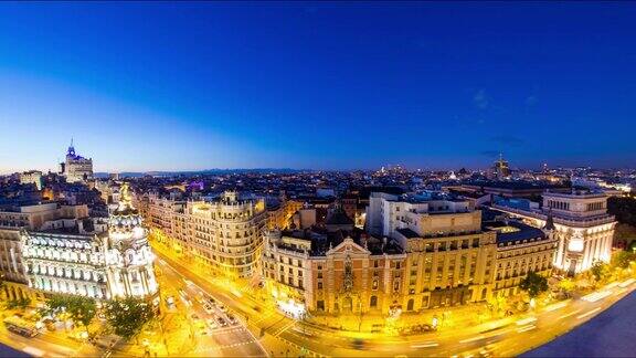 西班牙的马德里城市格兰维亚