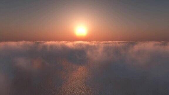 从天上的云飞到海上的阳光