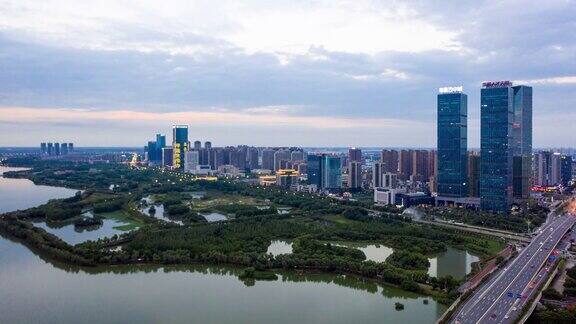 航拍中国城市延时摄影