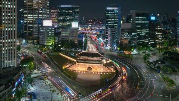 韩国首尔的南大门(南大门市场)的时间间隔