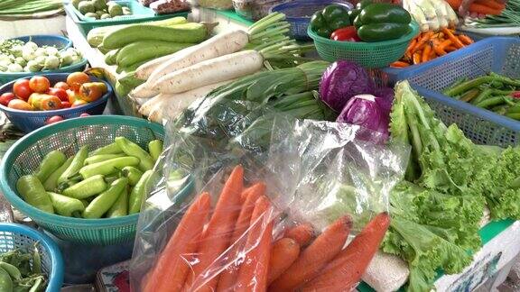 泰国公众市场的有机蔬菜