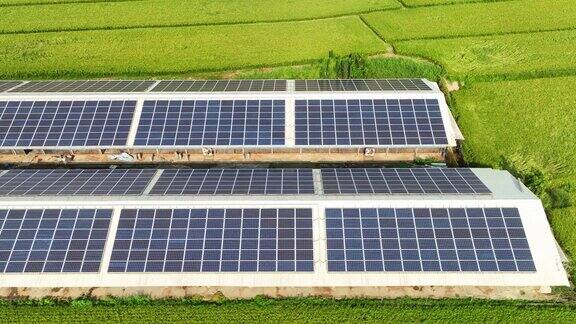 太阳能板鸟瞰图台湾农业景观