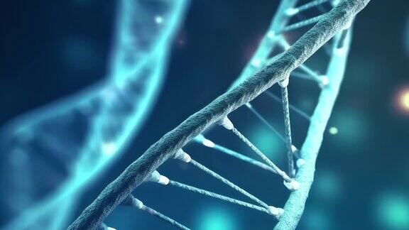 DNA链螺旋遗传学数字DNA动画