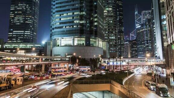 香港城市夜间交通