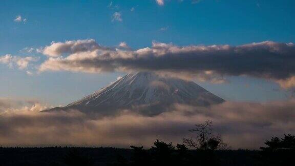 早晨唯美的富士山