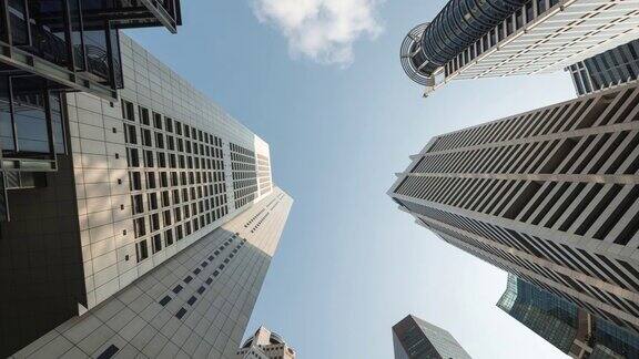 4K延时:新加坡市景办公室金融和商业区