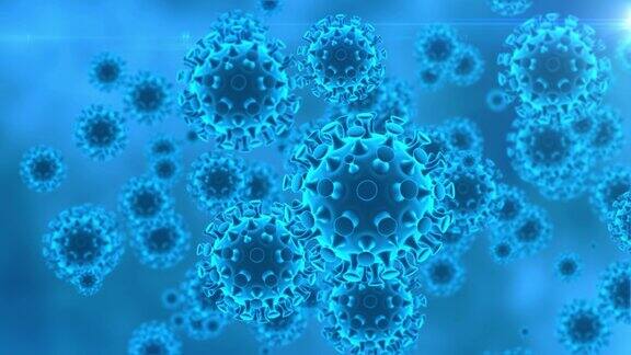 在宿主中引起感染的致病病毒的三维插图病毒疾病的爆发病毒抽象背景