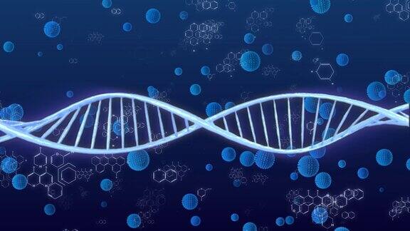 DNA双螺旋三维虚拟现实科学显微镜动画