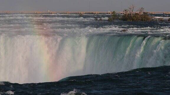 彩虹在尼亚加拉大瀑布超高清4K视频