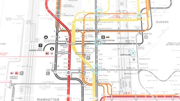 纽约地铁地图本地化-无缝4K环路