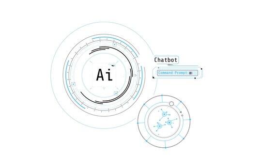关于人工智能和聊天机器人的信息图表动画