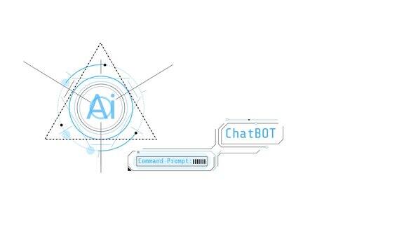 关于聊天机器人和与人工智能交互的信息图表动画