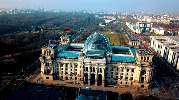 德国柏林国会大厦鸟瞰图