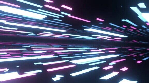 动画抽象荧光超空间霓虹背景软聚焦可视化3D渲染