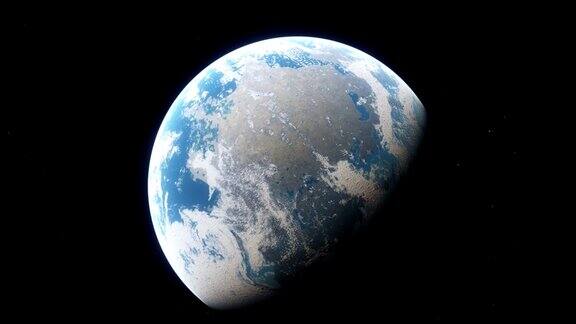 行星地球日出4k