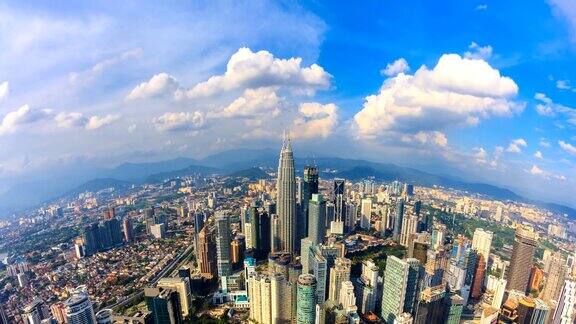 马来西亚吉隆坡航空城市景观4K延时(缩小)