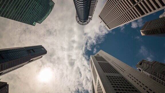 新加坡阳光云摩天大楼上观看4k时间流逝