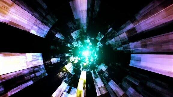 未来的科幻幻想隧道插图实时壁纸运动背景vj循环俱乐部4k视觉