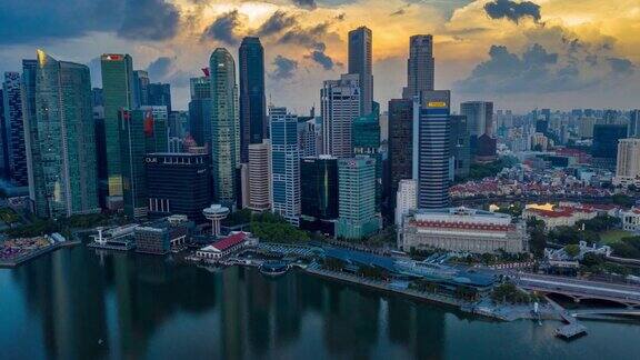 新加坡市中心商业区的超影像