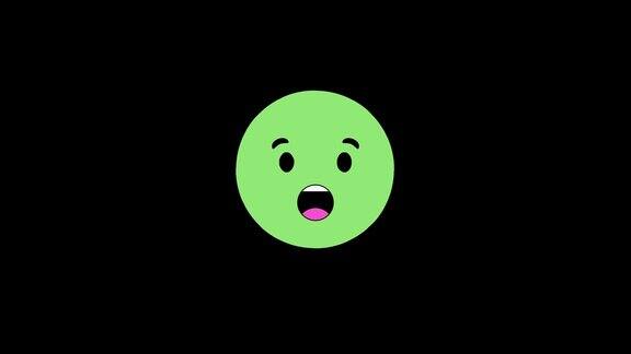 动画表情包Alpha通道透明背景emoji笑4K分辨率循环动画微笑和快乐的表情符号