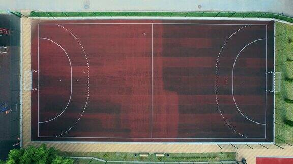 足球场鸟瞰图的无人机4k资料片