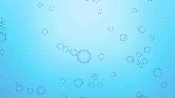 摘要上升的气泡动画循环上中性美展示水背景股票视频