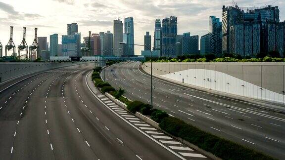 时间流逝-道路交通在新加坡的城市