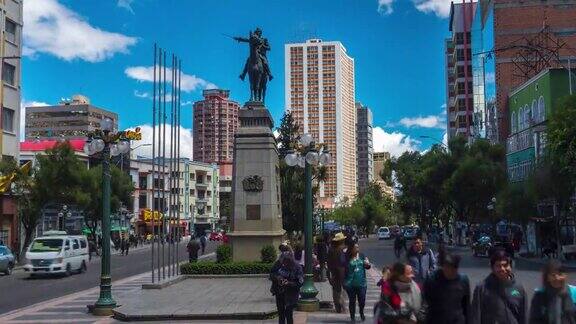 拉巴斯玻利维亚时光流逝的城市景观