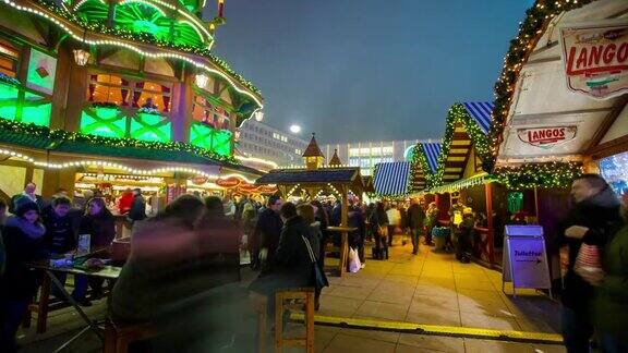 柏林亚历山大广场的圣诞市场