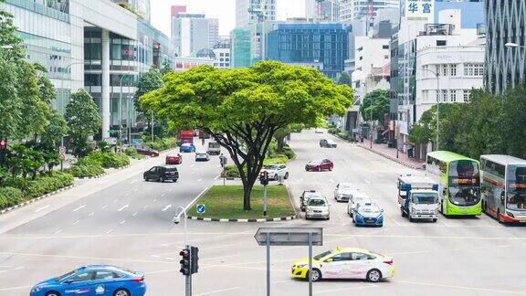 新加坡城市的交通和堵塞