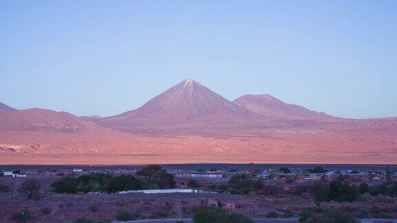 延时摄影:南美洲智利阿塔卡马沙漠的月亮谷