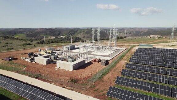 葡萄牙拉各斯的公用事业规模的太阳能太阳能电池板和太阳能发电厂
