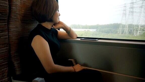 中国北京高铁中的女性