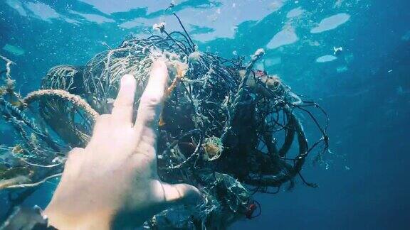 环境清理清除海洋污染鬼网