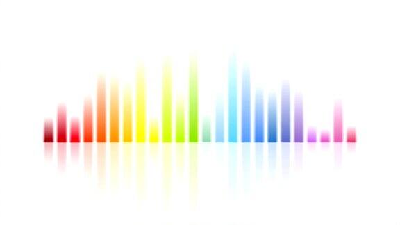 彩虹色彩音乐均衡器视频动画