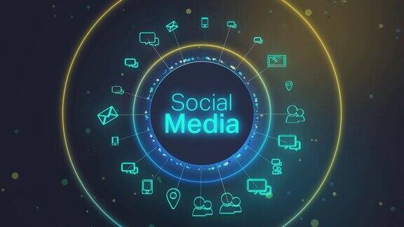 4k分辨率的社会媒体与技术概念