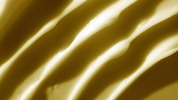 微距拍摄黄色晚霜与移动光源