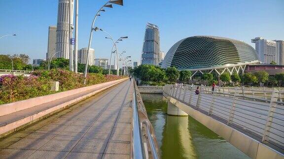 平移缩放180度新加坡市中心CBD的